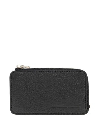 Tom Ford Zip Leather Card Holder In Black
