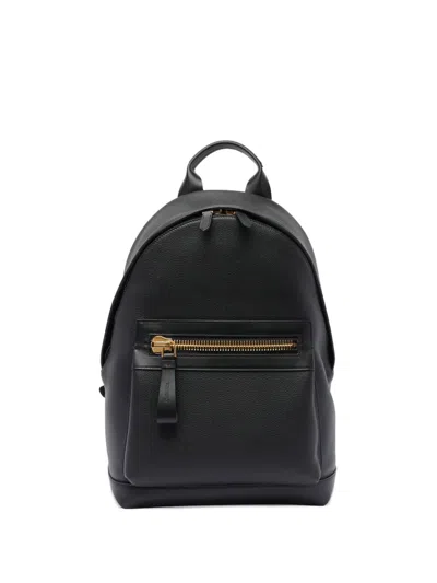 Tom Ford Zippered Pocket Backpack In Purple