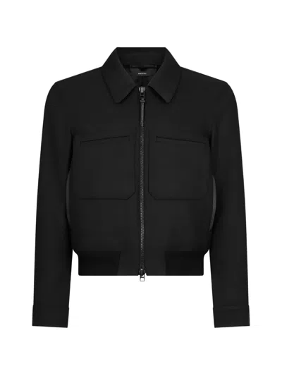 Tom Ford Zip Pocket Jacket In Black