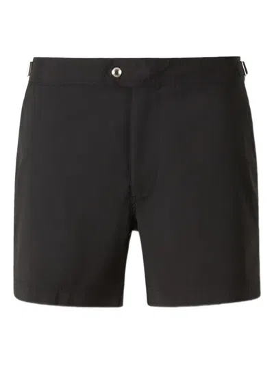 Tom Ford Black Swimsuit With Buckle On The Front In Tech Fabric Man
