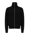 Tom Ford Slim-fit Ribbed Wool And Cashmere-blend Zip-up Cardigan In Black
