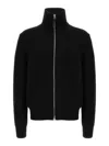 Tom Ford Slim-fit Ribbed Wool And Cashmere-blend Zip-up Cardigan In Black