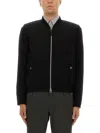 Tom Ford High Collar Zip Sweatshirt With Ribbed Detailing In Black