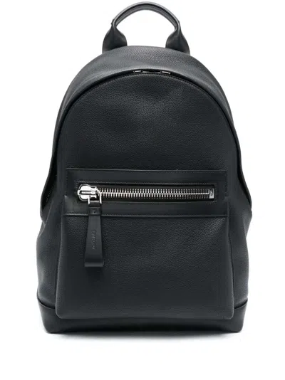 Tom Ford Zip-up Backpack In Black