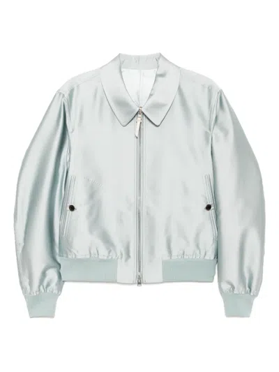 Tom Ford Zip-up Bomber Jacket In Blue