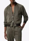 Tom Ford Fluid Viscose Cady Bomber In Brown