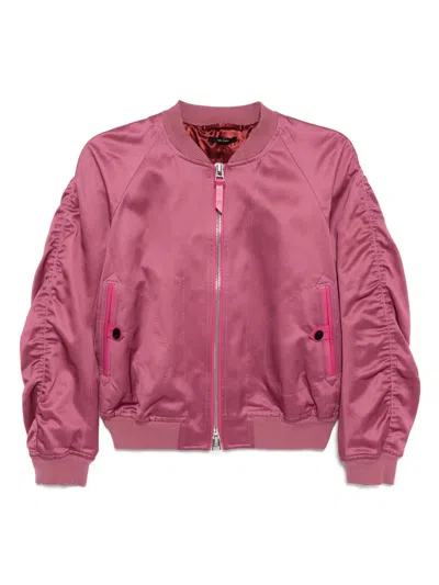 Tom Ford Zip-up Bomber Jacket In Pink