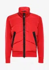 Tom Ford Zipped Down Jacket In Red Polyester In Red