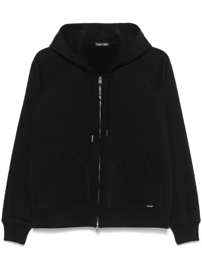 Tom Ford Zip-up Hoodie In Black