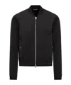 Tom Ford Ribbed-panel Zip-front Bomber Jacket In Black