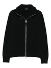 Tom Ford Merino Wool Jacket High Collar In Black