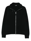 Tom Ford Merino Wool Jacket High Collar In Black