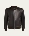 Tom Ford Zip-up Nappa Leather Bomber Jacket In Black