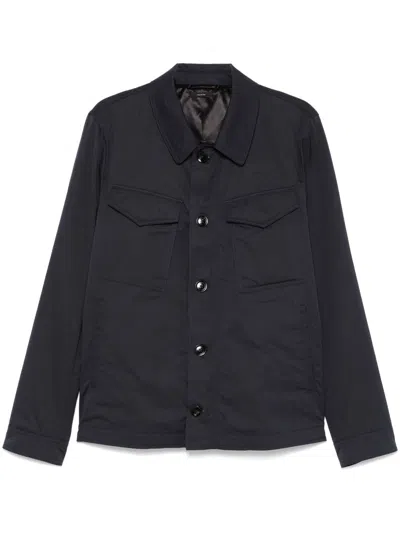 Tom Ford Enzyme Twill Lightweight Field Jacket In Multi