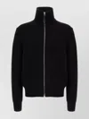 Tom Ford Slim-fit Ribbed Wool And Cashmere-blend Zip-up Cardigan In Black