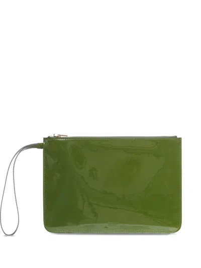 Tom Ford Zip-fastening Leather Clutch Bag In Green