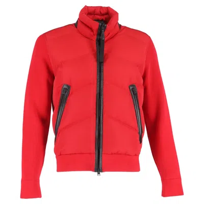 Tom Ford Zipped Down Jacket In Red Polyester