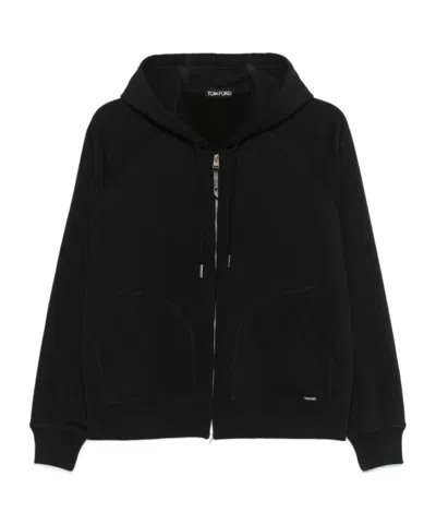 Tom Ford Hooded Sweater In Black