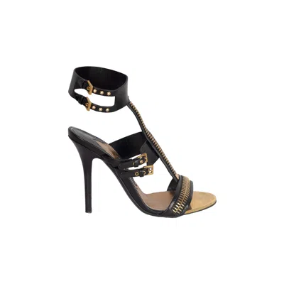 Tom Ford Zipper T Strap Sandals - '10s In Black