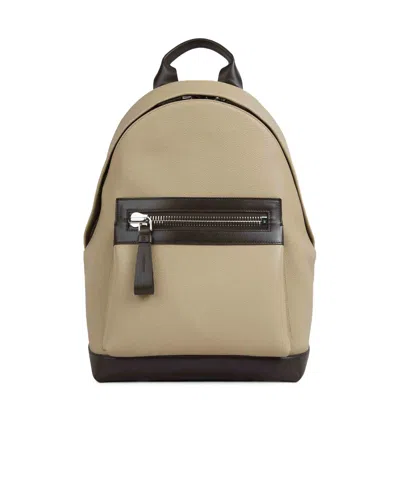 Tom Ford Zippered Backpack In Nude