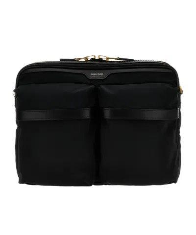Tom Ford Zippered Crossbody Bag In Black