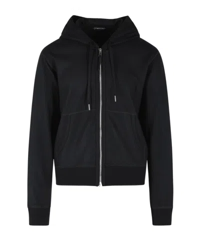 Tom Ford Zippered Open-back Knit Sweater In Multi