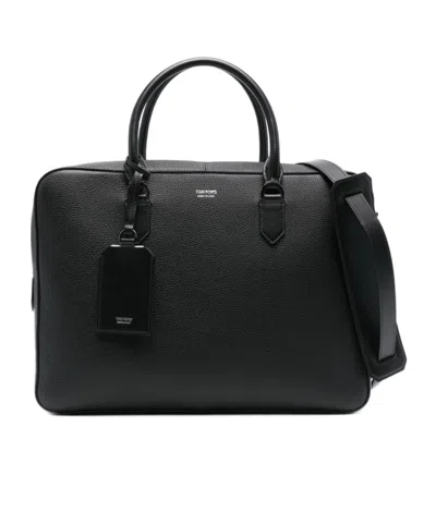 TOM FORD ZIPPERED SHOULDER BAG FOR CARRYING DOCUMENTS