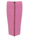 Tom Ford Zippered Skirt In Pink Knit