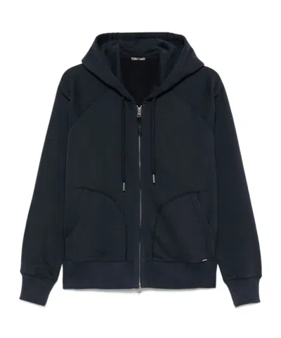 Tom Ford Zippered Sweatshirt In Black