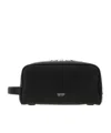 Tom Ford Logo Leather Toiletry Bag In Black