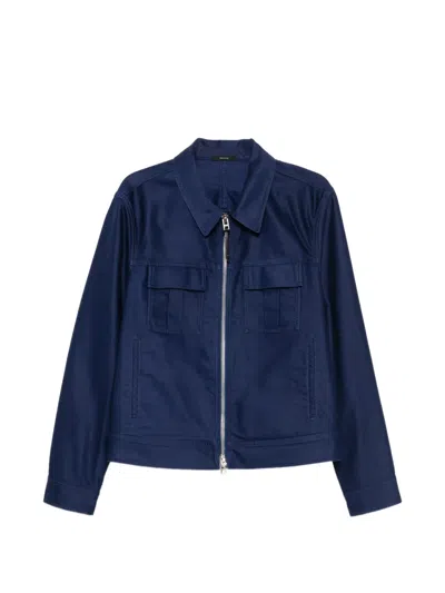 Tom Ford Zip-up Pocket-detail Jacket In Blue