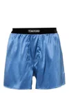 Tom Ford Satin Briefs With Comfortable Elastic Waistband In Blue