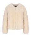 Tom Ford Crewneck Long-sleeved Coat In Neutral