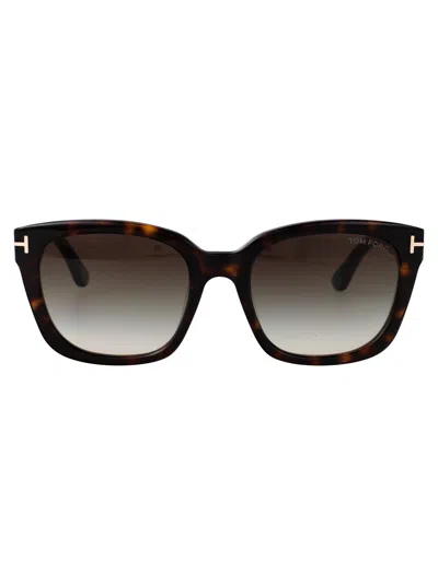 Tom Ford Avana Scura Acetate Sunglasses In Brown