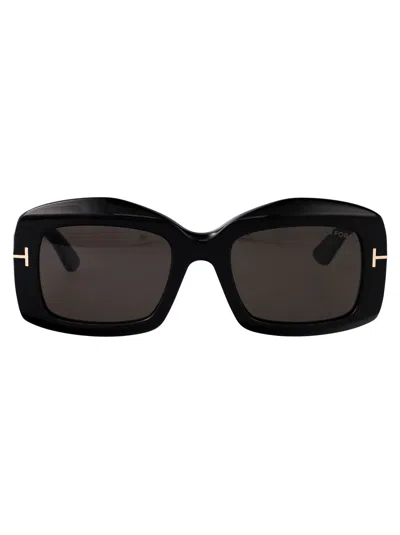 Tom Ford Nero Lucido Acetate Sunglasses In Black