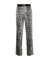 Tom Ford Leopard Print Silk Pajama Pants In Black