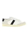 Tom Ford Panelled Suede And Grained Leather Sneakers In White