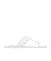 Tom Ford Men White Leather Thong Slippers In White