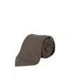 Tom Ford Patterned Pointed-tip Tie In Black