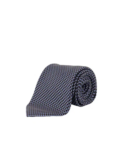 Tom Ford Patterned Pointed-tip Tie In Black