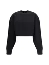 Tom Ford Sculptural Double Face Virgin Wool Blend Crop Sweater In Black
