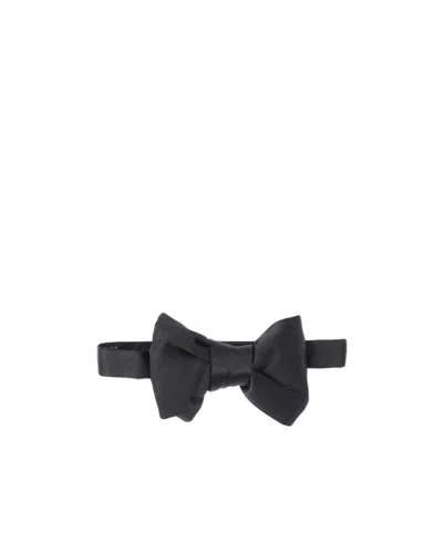 Tom Ford Satin Bow Tie In Black