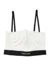 Tom Ford Modal Bra With Design And Adjustable Straps In Bianco