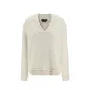 Tom Ford V-neckline Sweater Women In White