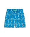 Tom & Teddy Boys' Palm Swim Trunks - Little Kid, Big Kid In Blue  Green