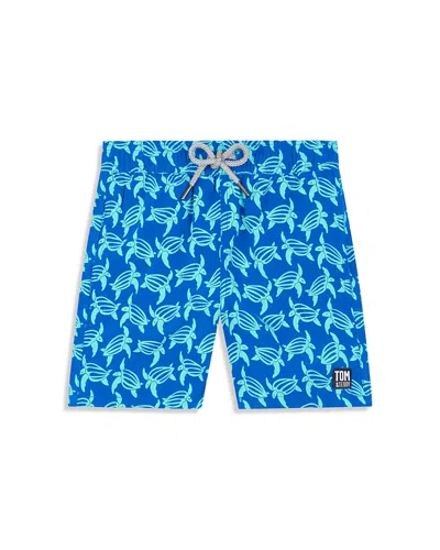 TOM & TEDDY BOYS' TURTLE SWIM TRUNKS - LITTLE KID, BIG KID