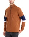 Tom Wood 1/4-zip Sweater In Brown