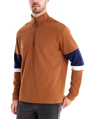 Tom Wood 1/4-zip Sweater In Brown