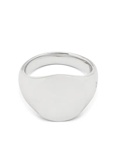 Tom Wood Oval Signet Ring In 银色