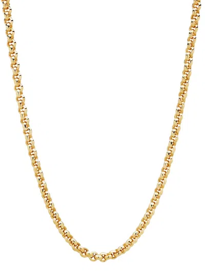 Tom Wood 9k Gold Plated Curb Chain Necklace In Yellow